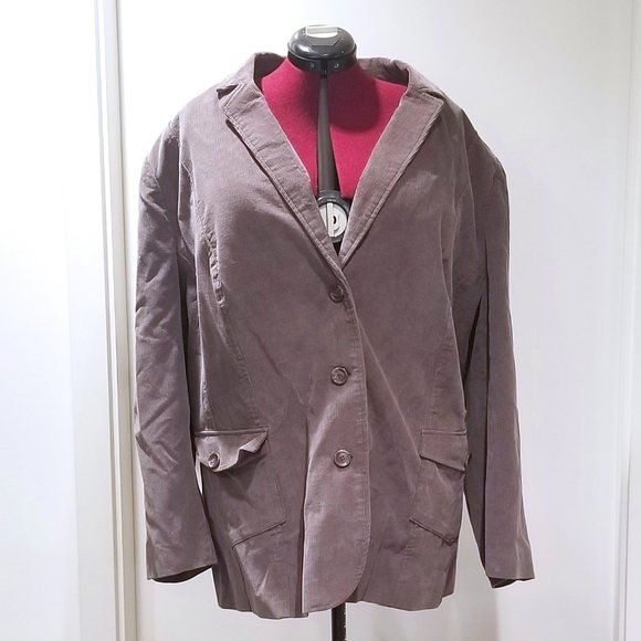 Grey Corduroy Blazer - Picture 1 of 8